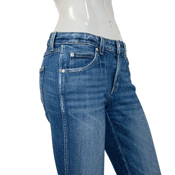 AMO Denim Twist Mariner Cropped skinny Jeans blue wash size 27 - Picture 9 of 10